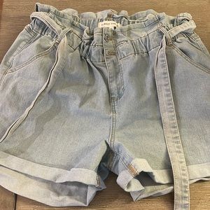 paper bag waist shorts